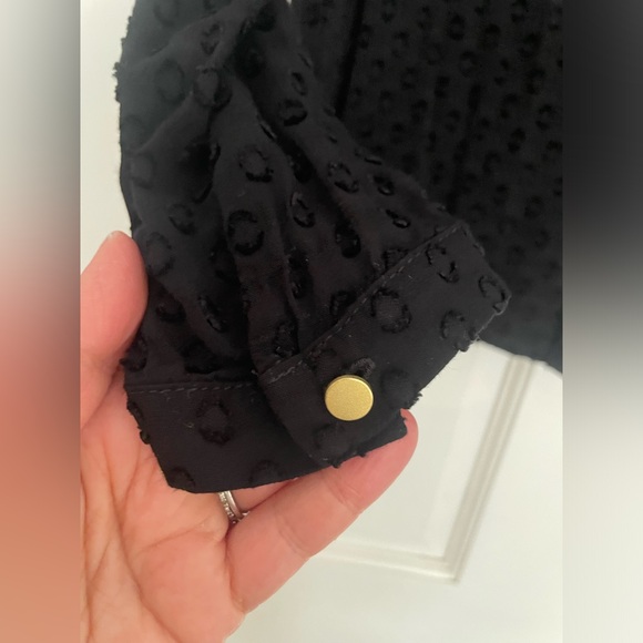 Sezane Blouse Size 40 Button-down gold buttons - Picture 3 of 7